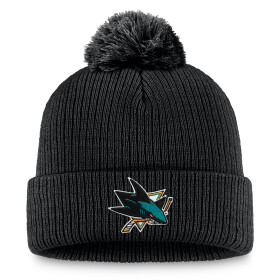Fanatics Pánská zimní čepice San Jose Sharks NHL A/CAP Beanie Cuff Pom