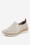Polobotky Rieker N4251-60 Přírodní kůže (useň) - Lícová