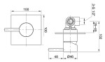 SAPHO - MINIMAL podomítková sprchová baterie, 1 výstup, nerez mat MI041