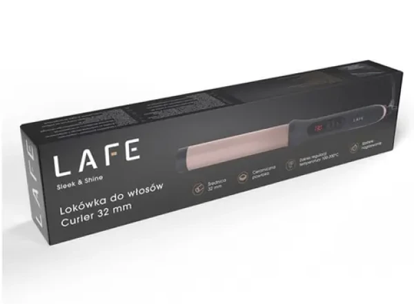 Lafe Sleek Shine 32 mm / Kulma na vlasy / Keramický povrch / 100-200°C / LCD displej (LAFLKA47572)
