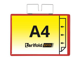 Djois zpevněná identifikační kapsa se závěsem, A4, červená, 10 ks