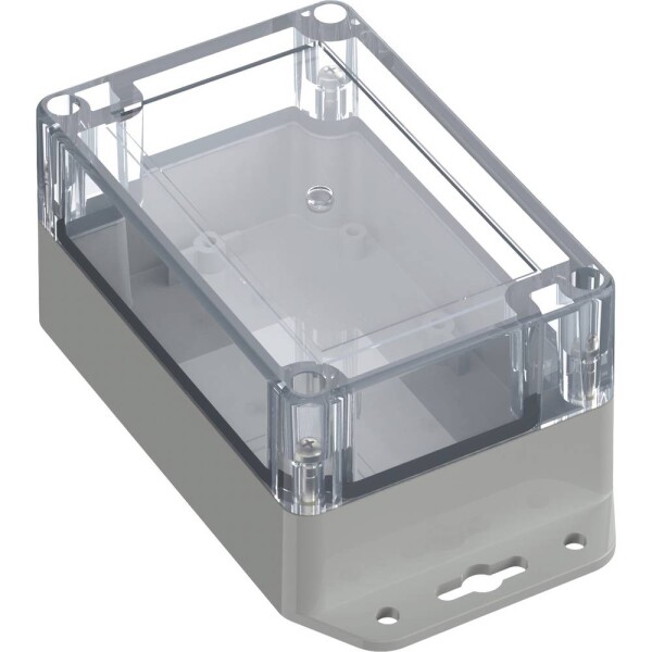TRU COMPONENTS TC-10860632 Přírubové pouzdro 120 x 80 x 60.20 ABS-PC světle šedá 1 ks