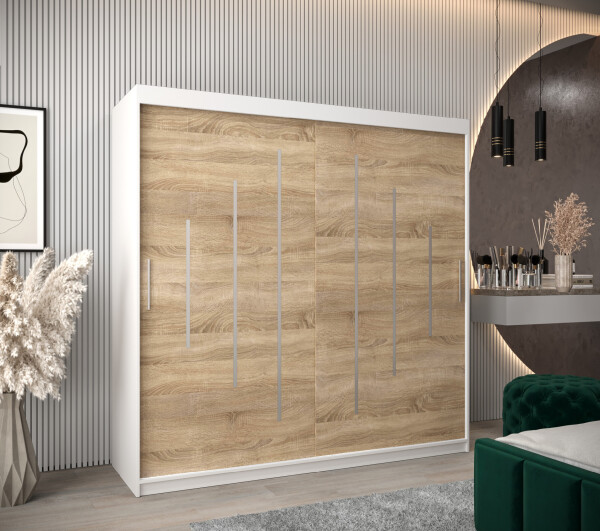Šatní skříň Abi Y0 Barva korpusu: Bílá, Rozměry: 200 cm, Dveře: Dub sonoma