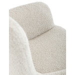 Křeslo "ušák", potah krémová látka, nohy černý kov