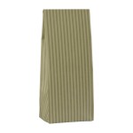 Ib Laursen Papírový sáček Moss green stripes 22,5 cm – set 5 ks, zelená barva, papír