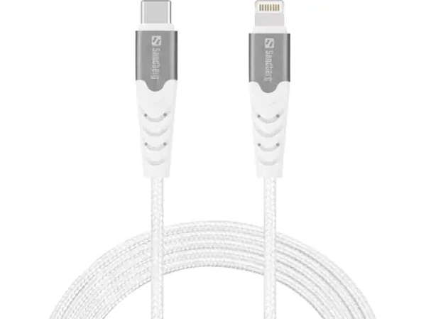 Sandberg USB-C PD to Lightning MFI 2M PRO bílá / nabíjecí kabel USB-C na Lightning