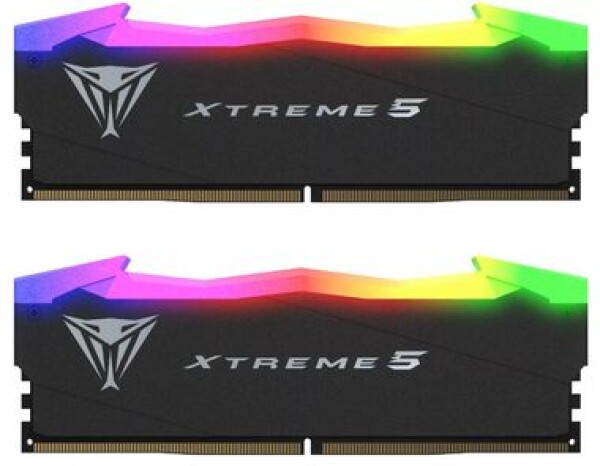 Patriot Viper Xtreme 5 RGB 32GB (2x16GB) 7800MHz černá / DIMM / DDR5 / CL38 / On-Die ECC / Unbuffered / 1.45V (PVXR532G78C38K)