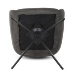 Židle jídelní, 180° otočný mechanismus, lanýžová voděodolná látka, černý kov