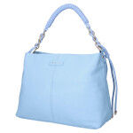 Luxusní dámská koženková kabelka do ruky MaxFly Bodi, světle modrá