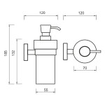 Nimco Unix chrom dávkovač tekutého mýdla pumpička plast UN 13031KN-26 UN 13031KN-26