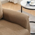 Relaxační křeslo, manuální ovládání, hnědá látka