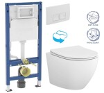 GEBERIT DuofixBasic s bílým tlačítkem DELTA50 + WC CERSANIT DESSE VORTEX /VÍROVÉ SPLACH/ + SEDÁTKO 458.103.00.2 50BI ES1