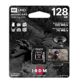 GOODRAM IRDM microSDXC 128GB + adaptér / Class 10 / UHS-I U3 / R: 100 MBs / W:70 MBs (IR-M3AA-1280R12)