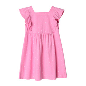 Šaty se zbozeným krátkým rukávem- růžové - 68 PINK