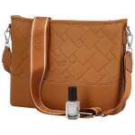 Módní dámská koženková crossbody kabelka Hanami, hnědá
