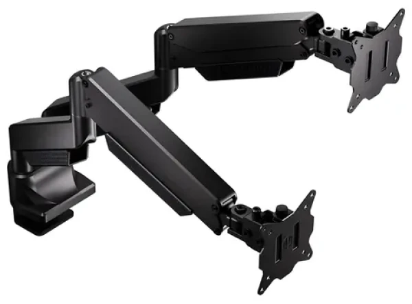 Endorfy Atlas GS Pro Double černá / Držák monitorů / 2x monitor / plynová pružina / VESA 75-100mm / 2x16kg (EY8F007)