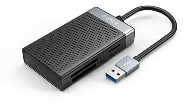 Orico CL4D-A3 černá/stříbrná / Čtečka paměťových karet / USB-A 3.0 / SD / microSD / CF / MS