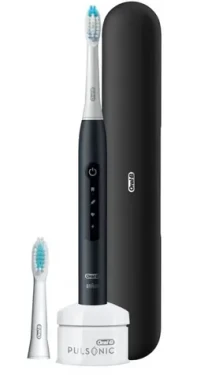 Oral-B Pulsonic Slim Luxe 4500 Matte Black + cestovní pouzdro / Sonický zubní kartáček / 62.000 ot-min / 3 režimy / časo (4210201396420)