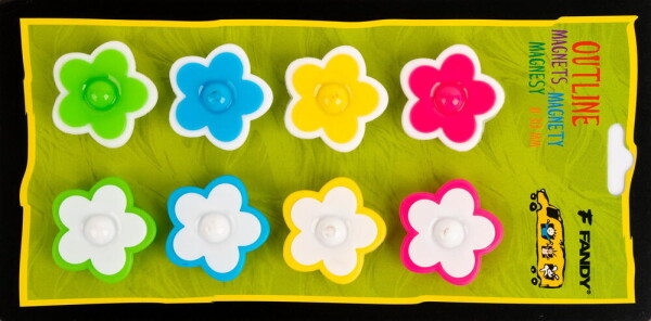 Magnety Outline 8 ks - Kytka