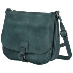 Trendy dámská koženková crossbody kabelka Gertha, modrá