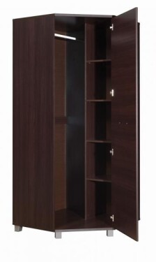 Rohová šatní skříň Maximus M34 Barva korpusu: kaštan wenge