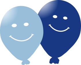 Balonky smajlik 5ks modré Balonky.cz Balonky smajlik 5ks modré Balonky.cz