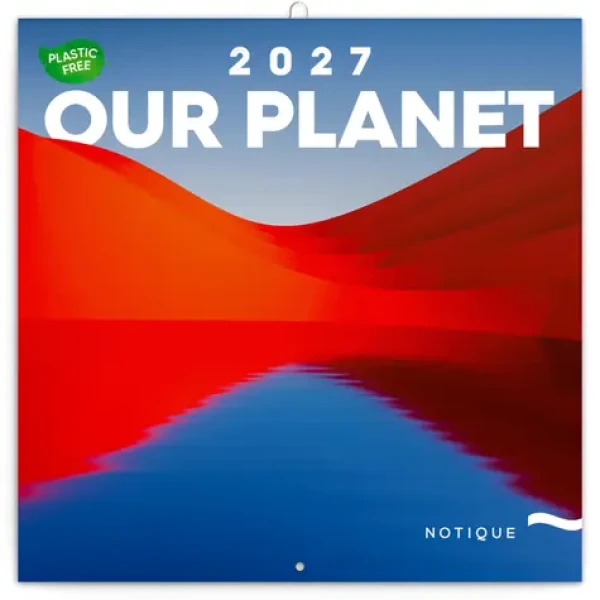 NOTIQUE Naše Planeta 2027 / Poznámkový kalendář / 30 x 30 cm / Plastic Free