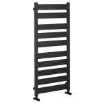 CERANO - Koupelnový radiátor Marco - boční připojení - 816W - černá matná - 1125x550 mm LIV-WP-10-55