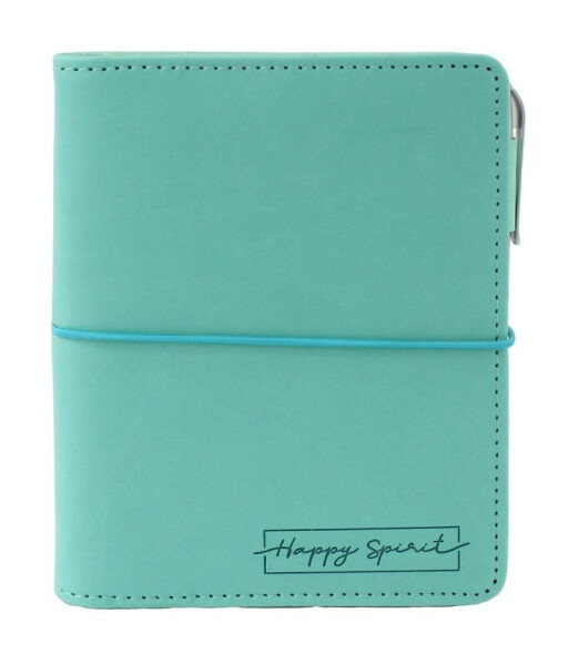 Diář: Tyrkysový kroužkový S s vyměnitelným kalendáriem