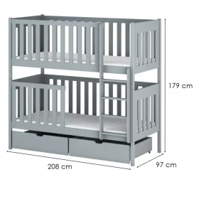 Postel Dawid 90x200 grey