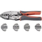 KNIPEX - kleště lisovací - 230mm - čtyřtrnové, stočené kontakty Harting; Ilme; Phoenix; Amphenol; Walther; HTS;Contact; Weidmüller 0.14-6mm², v plastovém kufříku s pěnovou vložkou (975265)