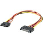 Roline PC kabel [1x proudová SATA zásuvka 15pólová - 1x proudová SATA zástrčka 15pólová] 0.3 m vícebarevná
