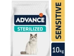 ADVANCE CAT Sterilized Sensitive 10kg / Superprémiové krmivo (granule) / pro sterilizované kočky s citlivým trávením (8410650218663)