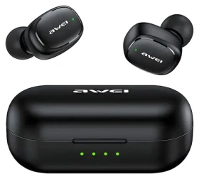 Awei T13 Pro černá / Bezdrátová sluchátka / TWS / Bluetooth 5.1 / dobíjecí stanice (T13 Pro B)