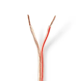 Nedis Repro kabel 2x 2.50 mm2 transparentní / Měď / 100.0 m / Kulatý / PVC (CABR2500TR1000)