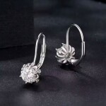 Stříbrné náušnice Laura 0,5 ct MOISSANITE + CERTIFIKÁT, Stříbrná certifikát GRA, hadřík na čištění stříbra, dárková krabička