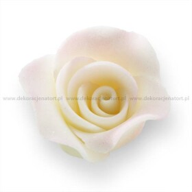 Dortisimo Cukrová dekorace Růže velké bílé (12 ks)
