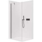 CERANO Sprchová zástěna Walk-in Onyx Y L/P - 8 mm - černá matná, transparentní sklo - 80x200 cm