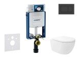 GEBERIT - Kombifix Set předstěnové instalace, klozetu Oudee Vortex a sedátka softclose, tlačítko Sigma30, matná černá/černá SANI15CA5134