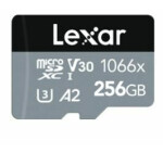 Lexar Professional 1066x Silver microSDXC 256GB + adaptér / čtení: 160MBs / Zápis: 120MBs / UHS-I U3 / A2 / Class 10 (LMS1066256G-BNANG)