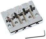 Fender HiMass 4-String Bass Bridge Assembly With Brass Saddles, Chrome