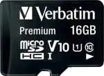 Verbatim MicroSDHC 16GB Premium / Paměťová karta / UHS-I (U1) / Class 10 (44082)