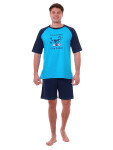 Calvi Pánské krátké pyžamo 24-291 - CAL24-291 BASS XL