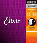 Elixir Acoustic 80/20 Bronze with NANOWEB .011 - .052