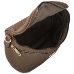 Trendy dámská koženková ledvinko-kabelka Senta, hnědá