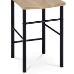Němý sluha, výška 119 cm, MDF - dekor dub sonoma, kov - černý lak, nosnost 90 kg