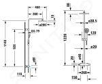 DURAVIT - B.1 Sprchový set s termostatem, chrom B14280008010