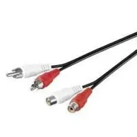 MicroConnect Stereo kabel 2x RCA (M) - 2x RCA (F) 5m černá (AUDCH5)