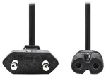 Nedis napájecí kabel Euro - IEC-320-C7 černý / Napájecí kabel / Euro zástrčka / IEC-320-C7 / 3 m (CEGL11040BK30)