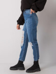 Modré roztrhané mom jeans Kessy RUE PARIS 40